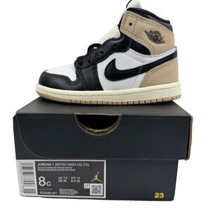 NIB 8c Nike Air Jordan AJ1 Retro High OG TD TODDLERS Latte Shoes FD2598-021